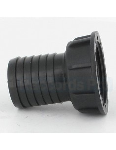 Raccord cannelé droit Ø 40 mm - F 1"1/2 pas gaz + écrou + joint 2