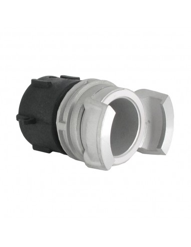 Symmetrical half-coupling with lock - PP/Alu - Female thread