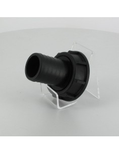 Raccord cannelé droit Ø 40 mm - F 2" pas gaz + écrou + joint