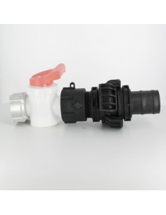 IBC tank drain pack - S60X6 symmetrical fitting - Ø50 mm hose tail 2