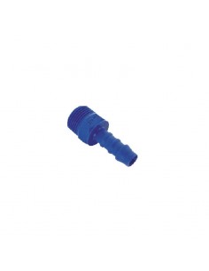 Straight hose tail coupler - Ø 10 mm - M 3/4" BSP - Blue