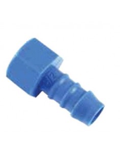 Straight hose tail coupler - Ø 10 mm - F 1/2" BSP - rotating nut - Blue