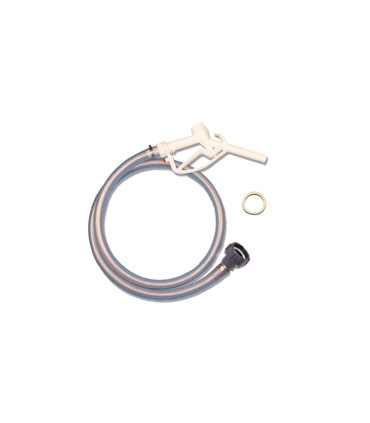 Kit Vidange Cuve IBC - Raccord droit 2" S60X6 - 2 m tuyau AL - Pistolet Blanc (Joint FPM)