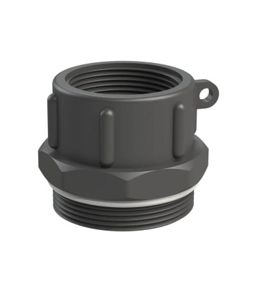 Réduction PP - Mâle 2" pas gaz - Femelle 1"1/2 NPT + joint