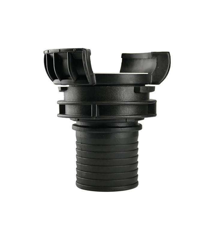Symmetrical half-coupling with lock - PP - Hosetail output