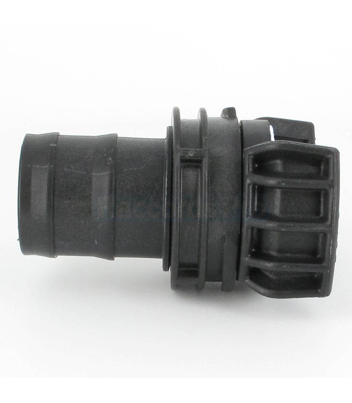 Symmetrical half-coupling with lock - PP - Hosetail output