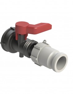 Camlock adaptor F 2'' S60X6 Schütz - DN 2'' 9cm long - PP white Food grade 2