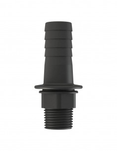 Hose tail connector Ø 25 mm - M 3/4" BSP - PP 2