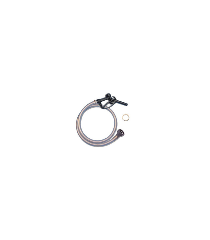 IBC Drain Kit – Straight Hose Tail 2" × S60x6 – Black Dispensing Gun – 1 m Hose